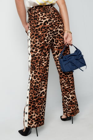 Wild Leopard Hose mit Streifen - braun h5 Bild7