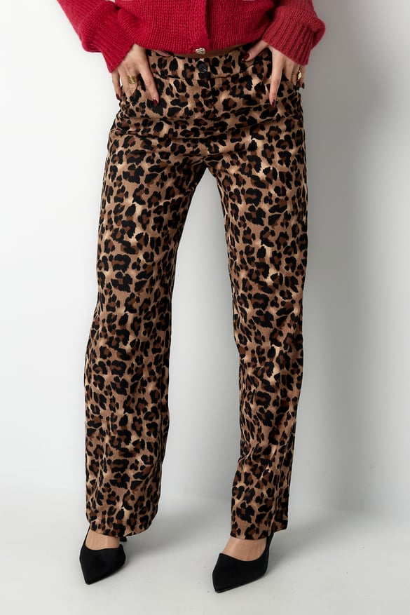 Leopar Aşığı Pantolon - Kahverengi 2