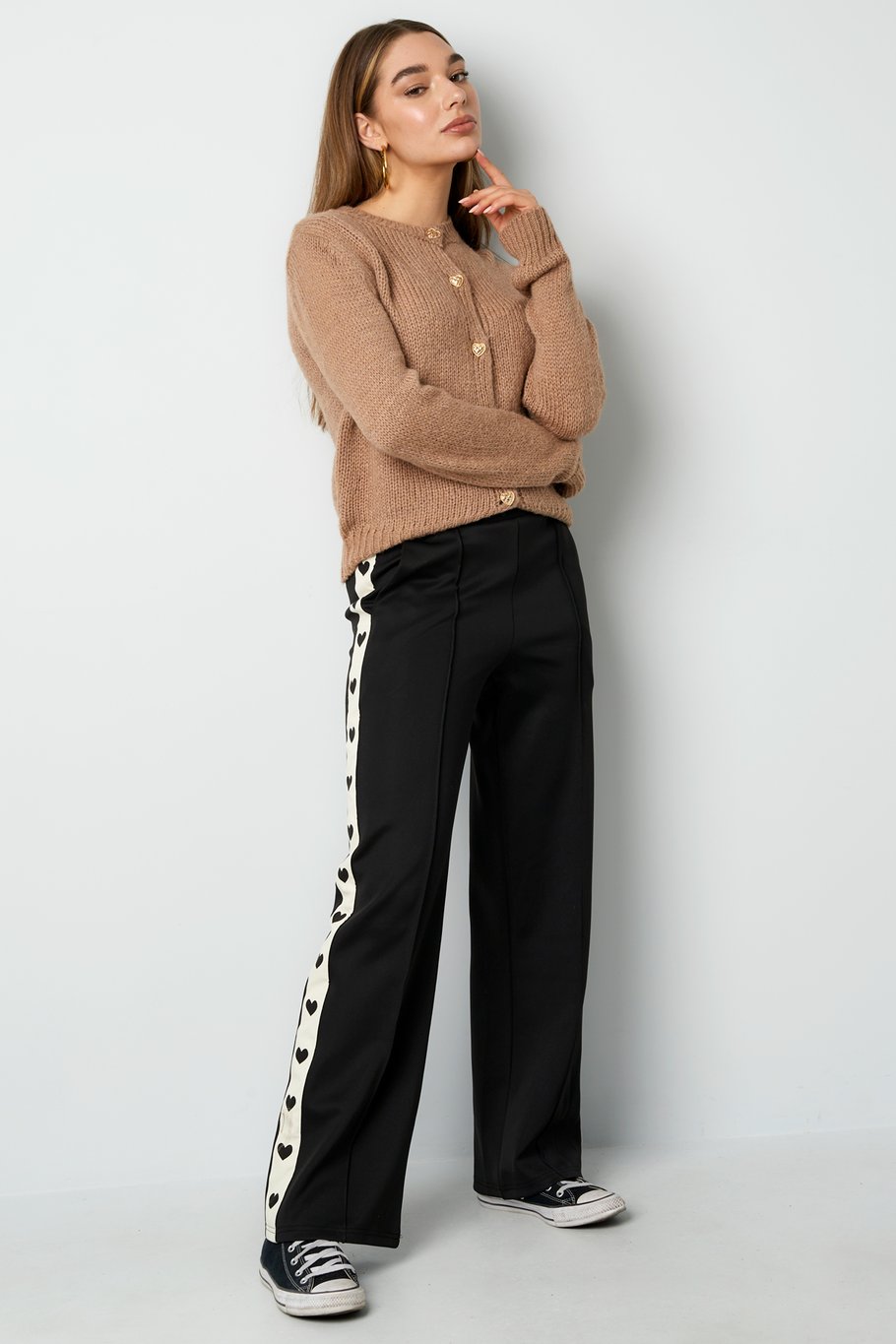 Pants with hearts on the side - red Picture5