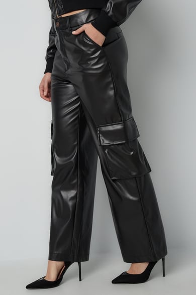 Trendy Cargohose - Schwarz h5 Bild5