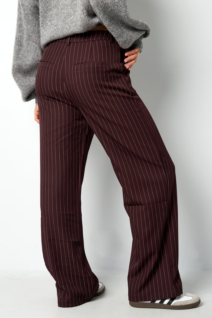 Pinstripe trousers - Burgundy Picture10