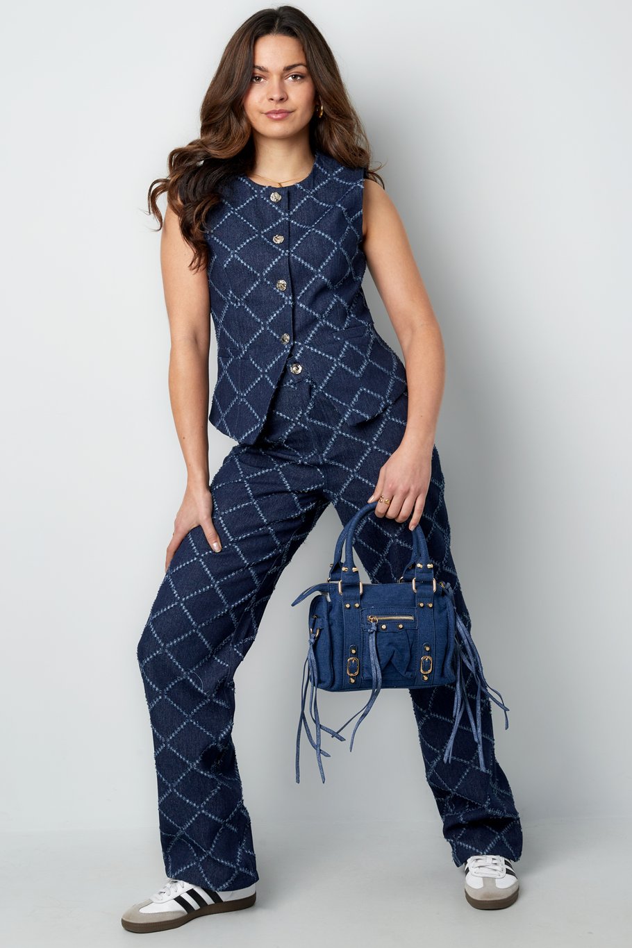 Grids of grace jeans - Light blue Picture3