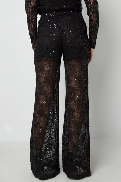 Lace pants with glitter - black h5 Picture4
