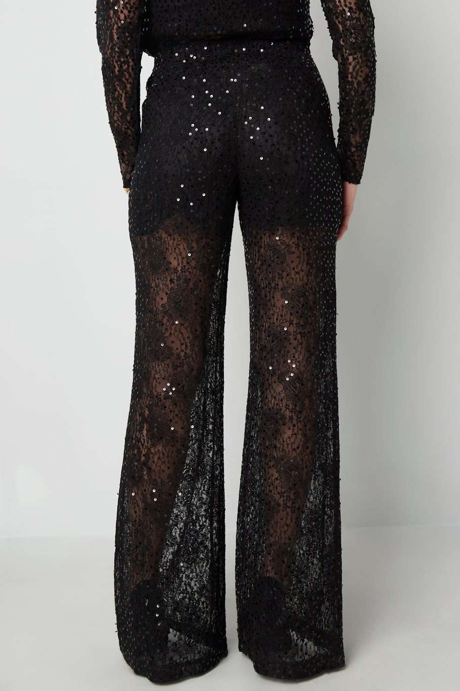 Lace pants with glitter - black Picture4