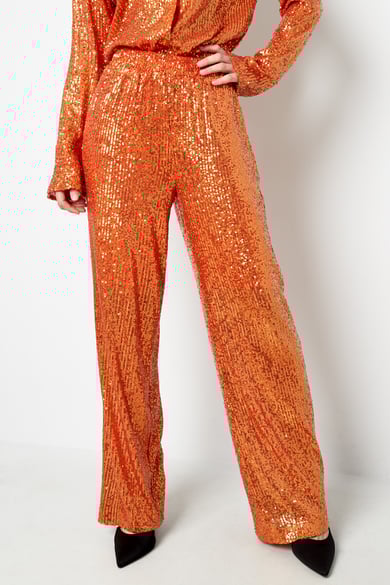 Glitzernde gerade Hose - Orange h5 Bild4