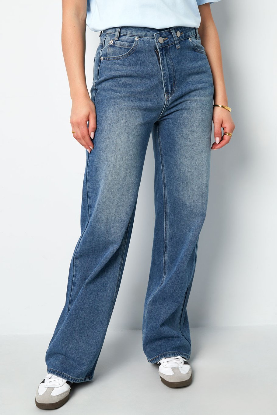 Jeans denim con cerniera Immagine5