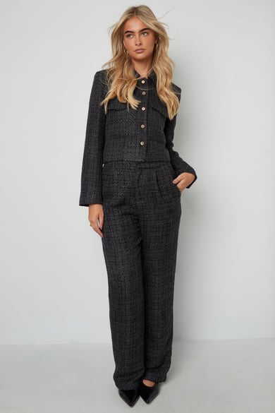 Polyesterfaser (Polyester) Gerade Hose Kariert Elegante Herbst-/Winterkleidung h5 Bild9