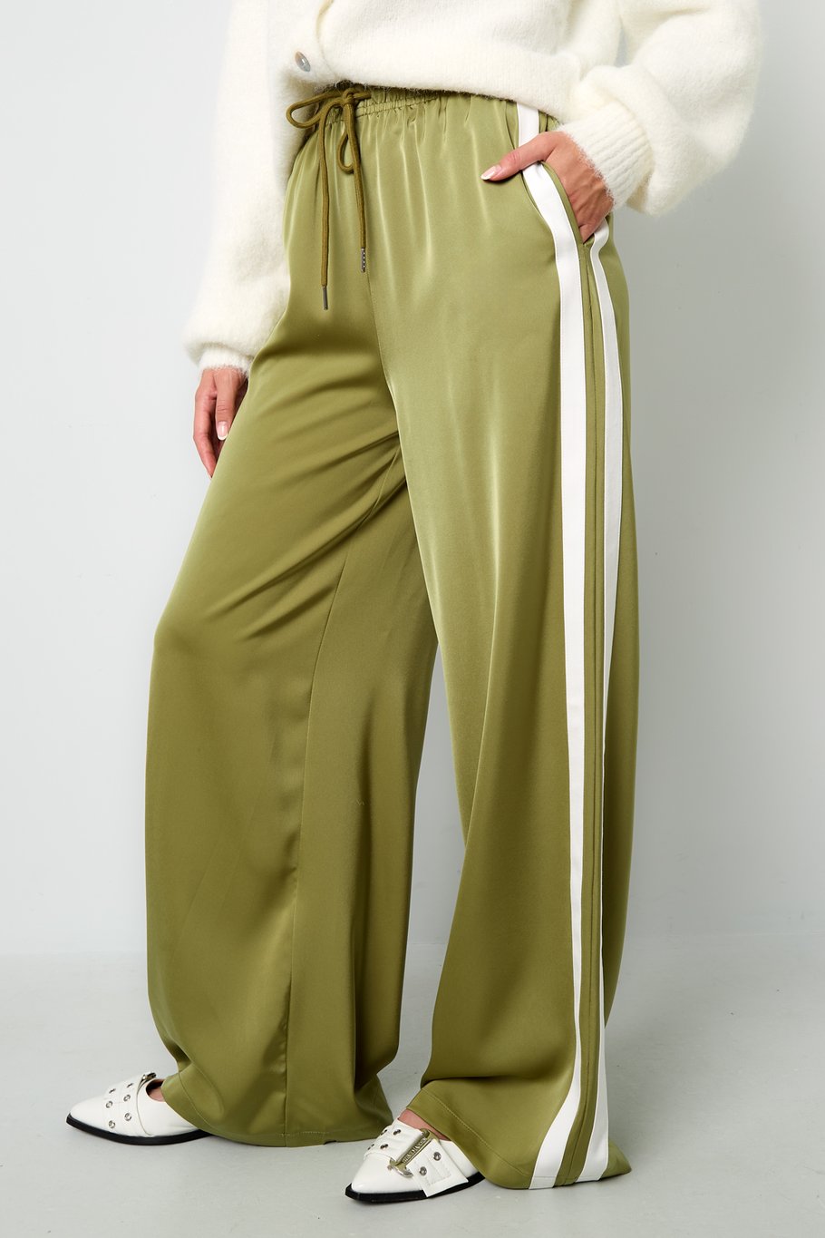 Satinhose Streifen Bild5