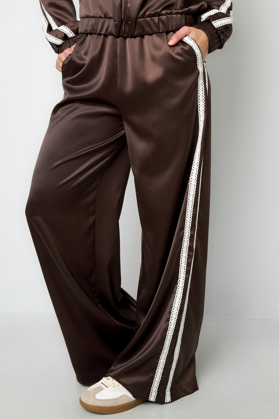 Satin Look Sporty Pants h5Picture5