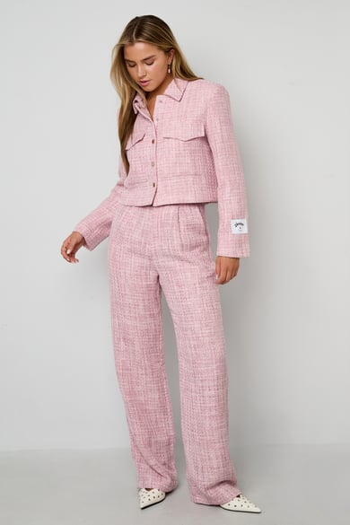 Polyesterfaser (Polyester) Gerade Hose Kariert Elegante Herbst-/Winterkleidung h5 Bild5