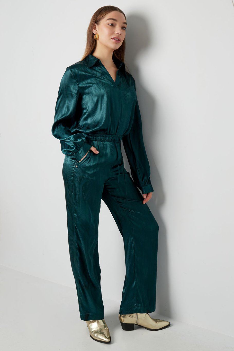Satin trousers with print - purple Picture9