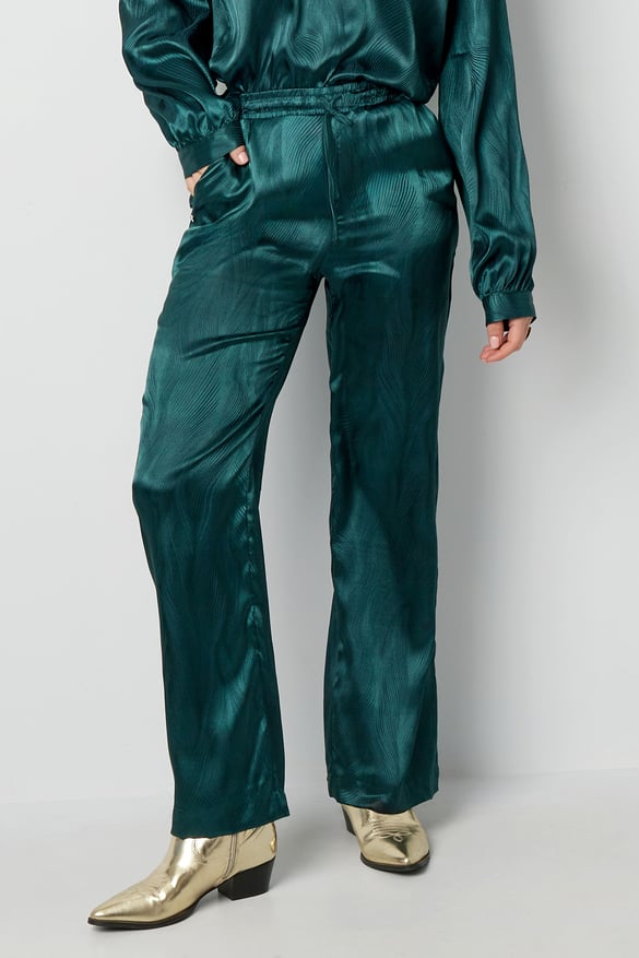 Satijnen broek met print - paars