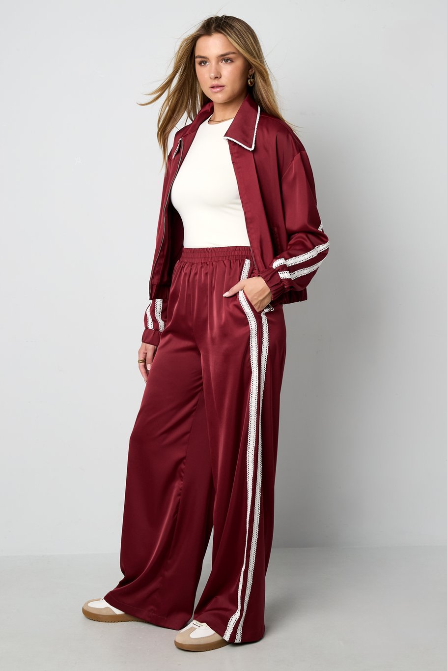 Satin Look Sporty Pants h5Picture10