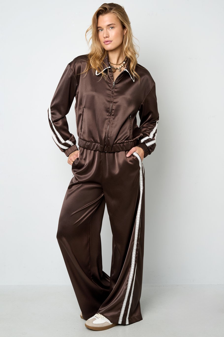 Satin Look Sporty Pants h5Picture8