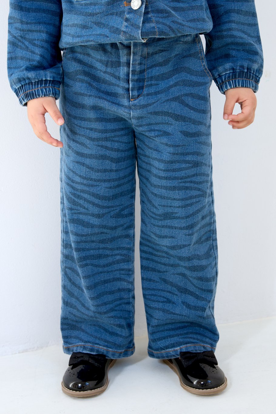 Twinning zebra style trousers child 8 years - Blue Picture2