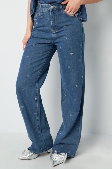 Denim Jeans Glitzer Herz h5 Bild2