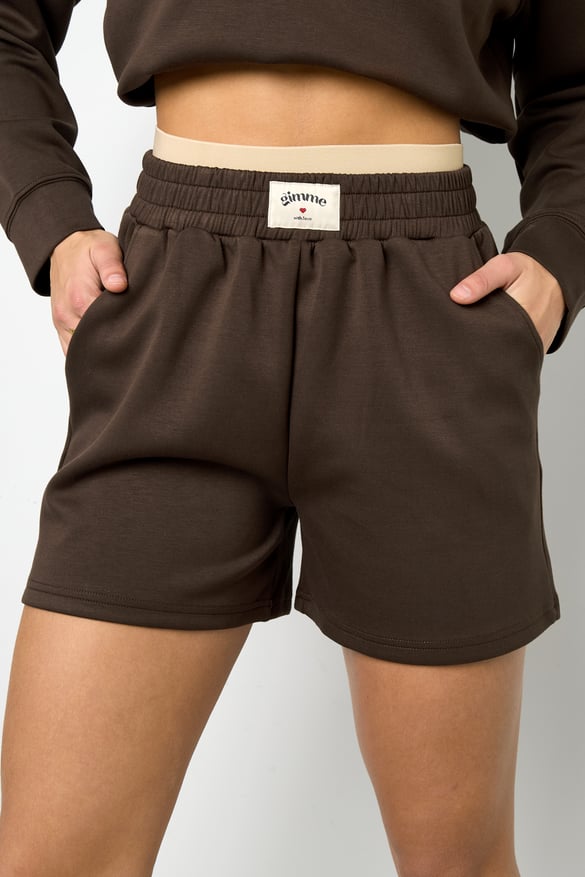 Pantalones cortos de fibra de poliéster (poliéster) Color sólido Ropa deportiva de corte general