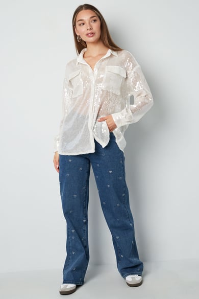 Denim Jeans Glitzer Herz h5 Bild6
