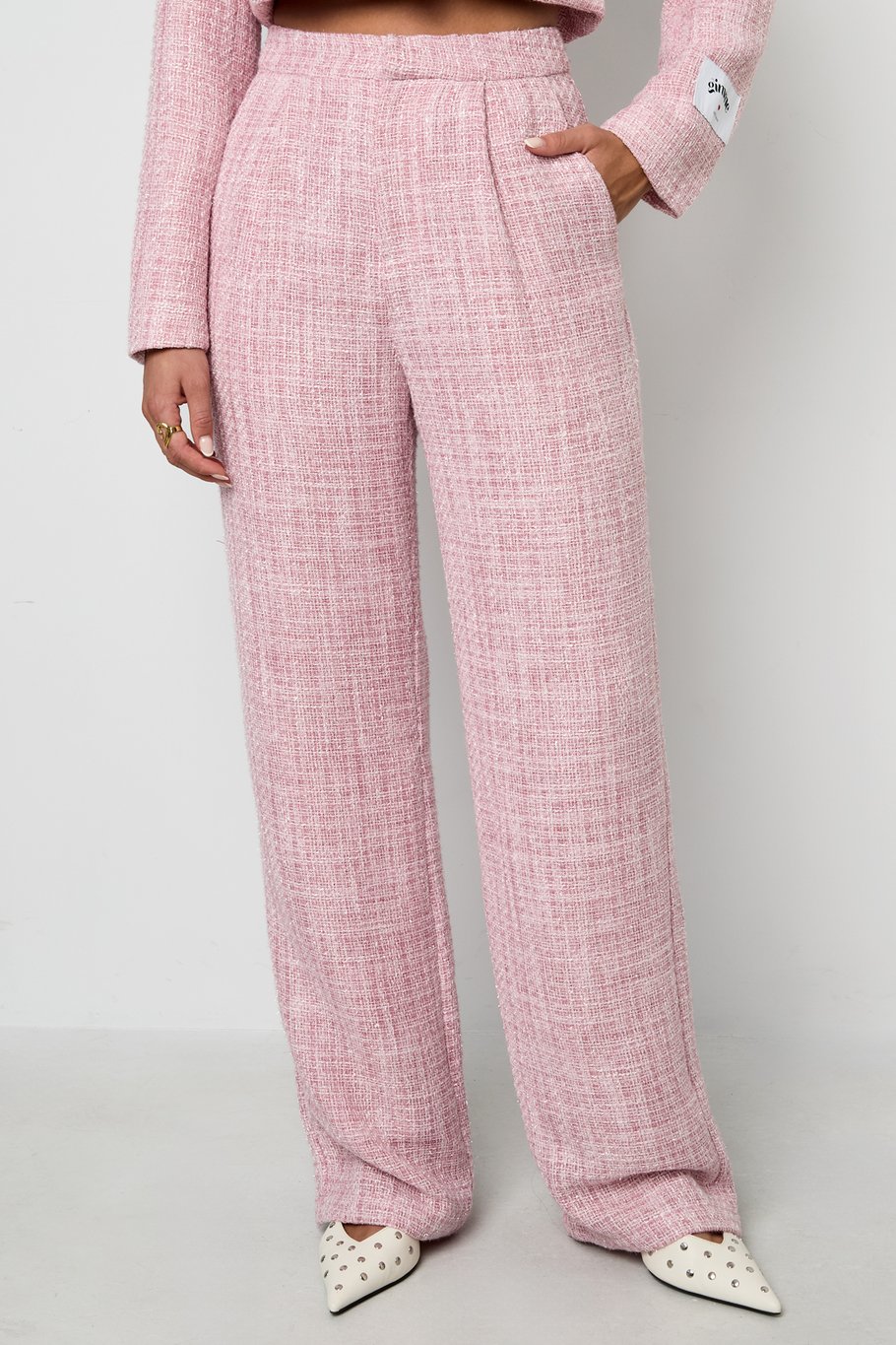 Polyesterfaser (Polyester) Gerade Hose Kariert Elegante Herbst-/Winterkleidung h5Bild8