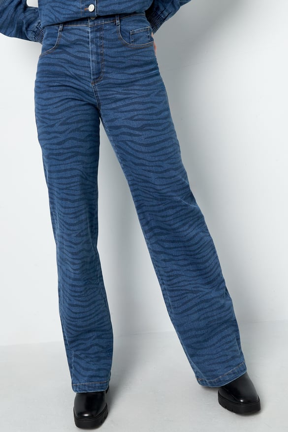Twinning zebra style Trousers - Blue