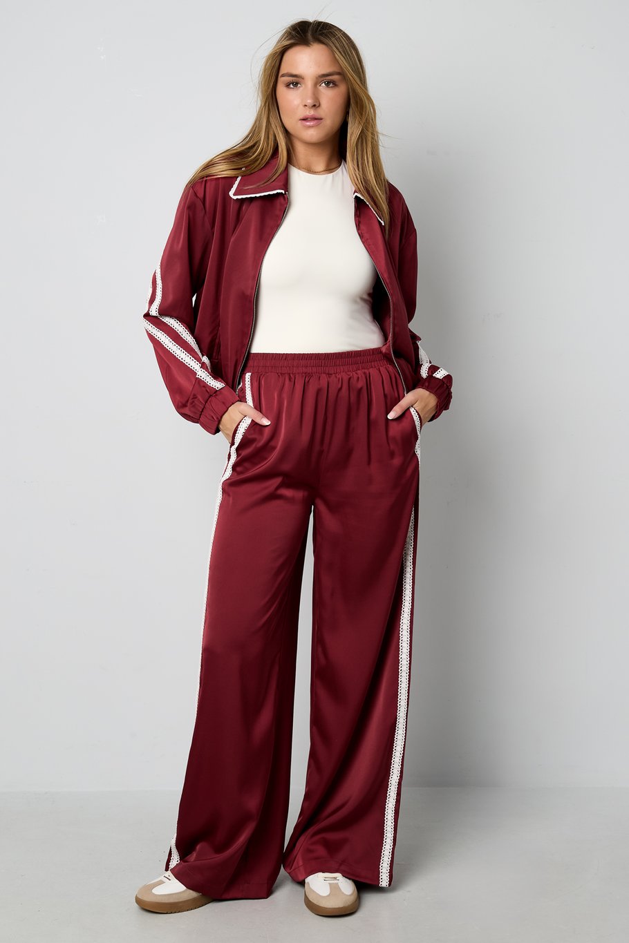 Satin Look Sporty Pants h5Picture9