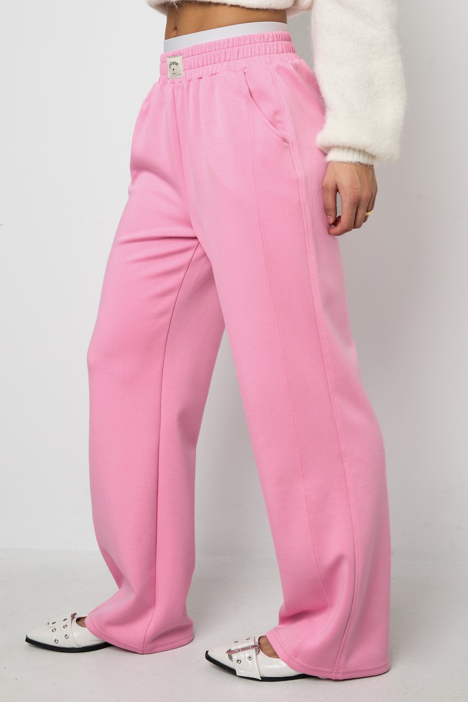 Polyester fiber (polyester) Straight pants Solid color Sporty All Fit Clothes h5Picture9