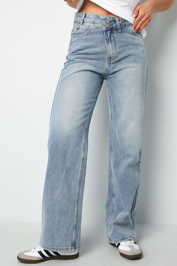 Jeans denim con cerniera 2
