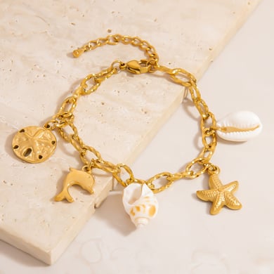 1 Piece OCeanic Stainless Steel Gold Color Charm Bracelet h5 Picture5