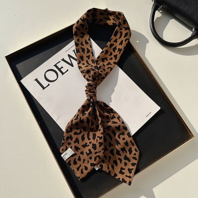 1 Piece Retro Leopard Print Chiffon Tie h5 