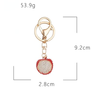 1 Piece Lychee Alloy Keychain h5 Picture2