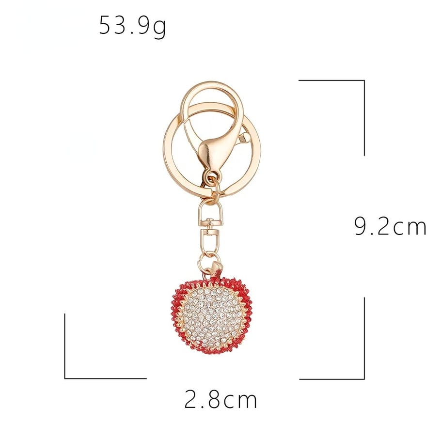 1 Piece Lychee Alloy Keychain Picture2