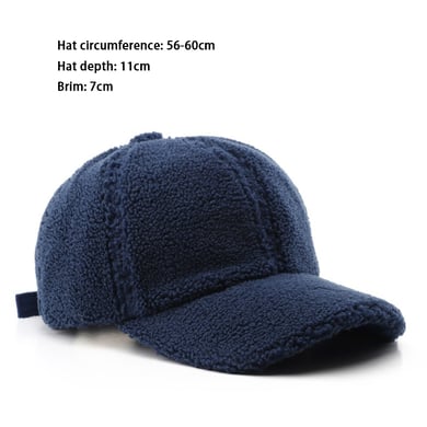1 Piece Casual Solid Color Plush Baseball Cap h5 
