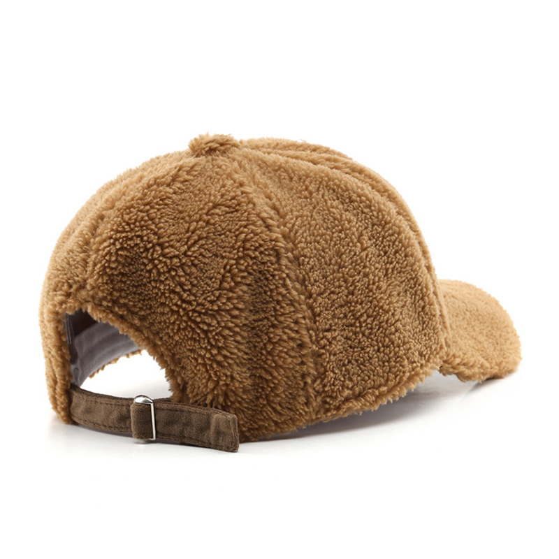 1 Piece Casual Solid Color Plush Baseball Cap Picture6