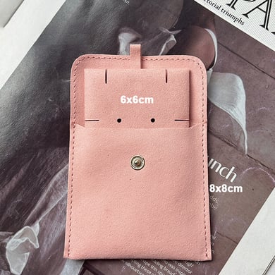 Solid Color Imitation Suede Jewelry Bag h5 