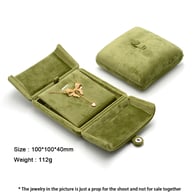 Green/Large earrings box Resim2