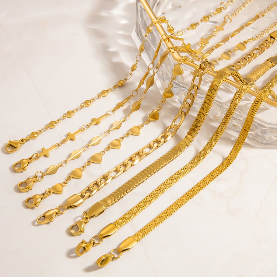 Ins Style Goudkleurige Kettingarmbanden Afbeelding2
