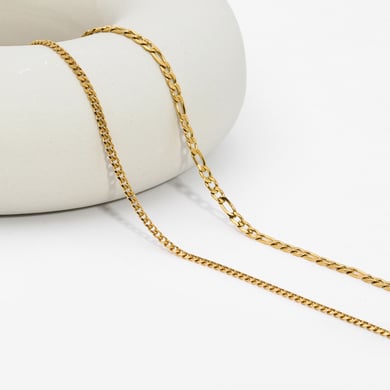 1 Piece Classic Stainless Steel Gold Color Chain Necklace h5 Picture4