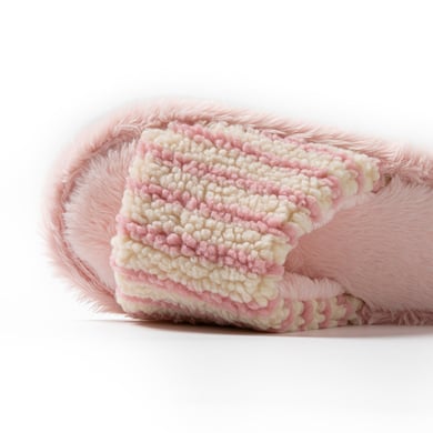 1 Pair Color-blocking Striped Home Plush Slippers h5 Picture4