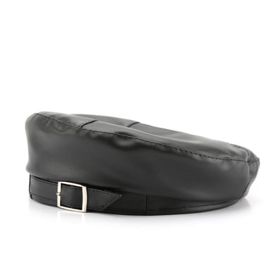 1 Piece Retro Elegant Solid Color PU Beret h5 