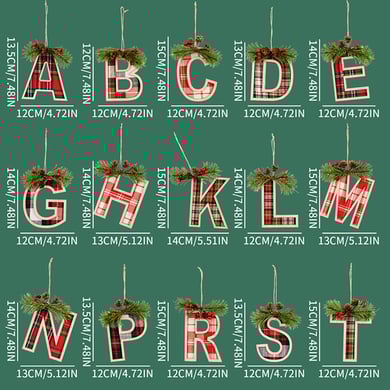1 Stück DIY Weihnachtsbaum-Buchstabenanhänger h5 Bild6