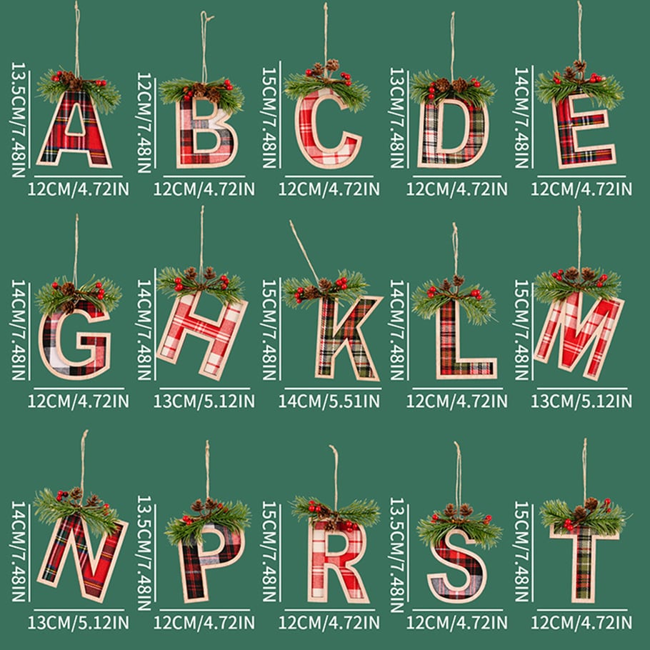 1 Stück DIY Weihnachtsbaum-Buchstabenanhänger Bild6