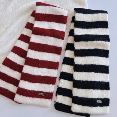 1 Piece Strip Knitted Rayon & Wool Winter Scarf h5 Picture3
