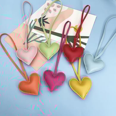 1 Piece Heart PU Bag Charm h5 Picture3