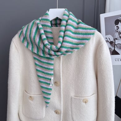 1 Piece Casual Strip Rayon & Wool Shawl h5 Picture2
