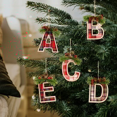 1 Stück DIY Weihnachtsbaum-Buchstabenanhänger h5 Bild2