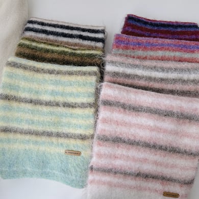 1 Piece Strip Rayon & Wool Winter Scarf h5 Picture4