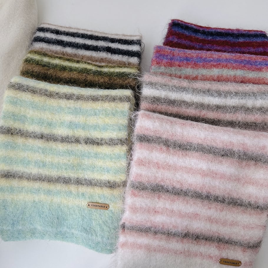 1 Piece Strip Rayon & Wool Winter Scarf h5Picture4