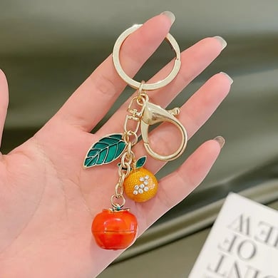 1 Piece Persimmon Alloy Keychain h5 Picture5