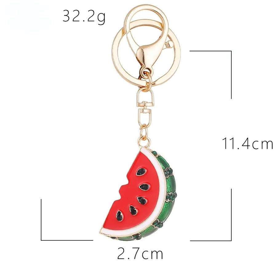 1 Piece Watermelon Alloy Keychain Picture2