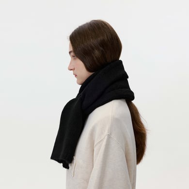 1 Piece Solid Color Rayon & Wool Winter Scarf h5 Picture4